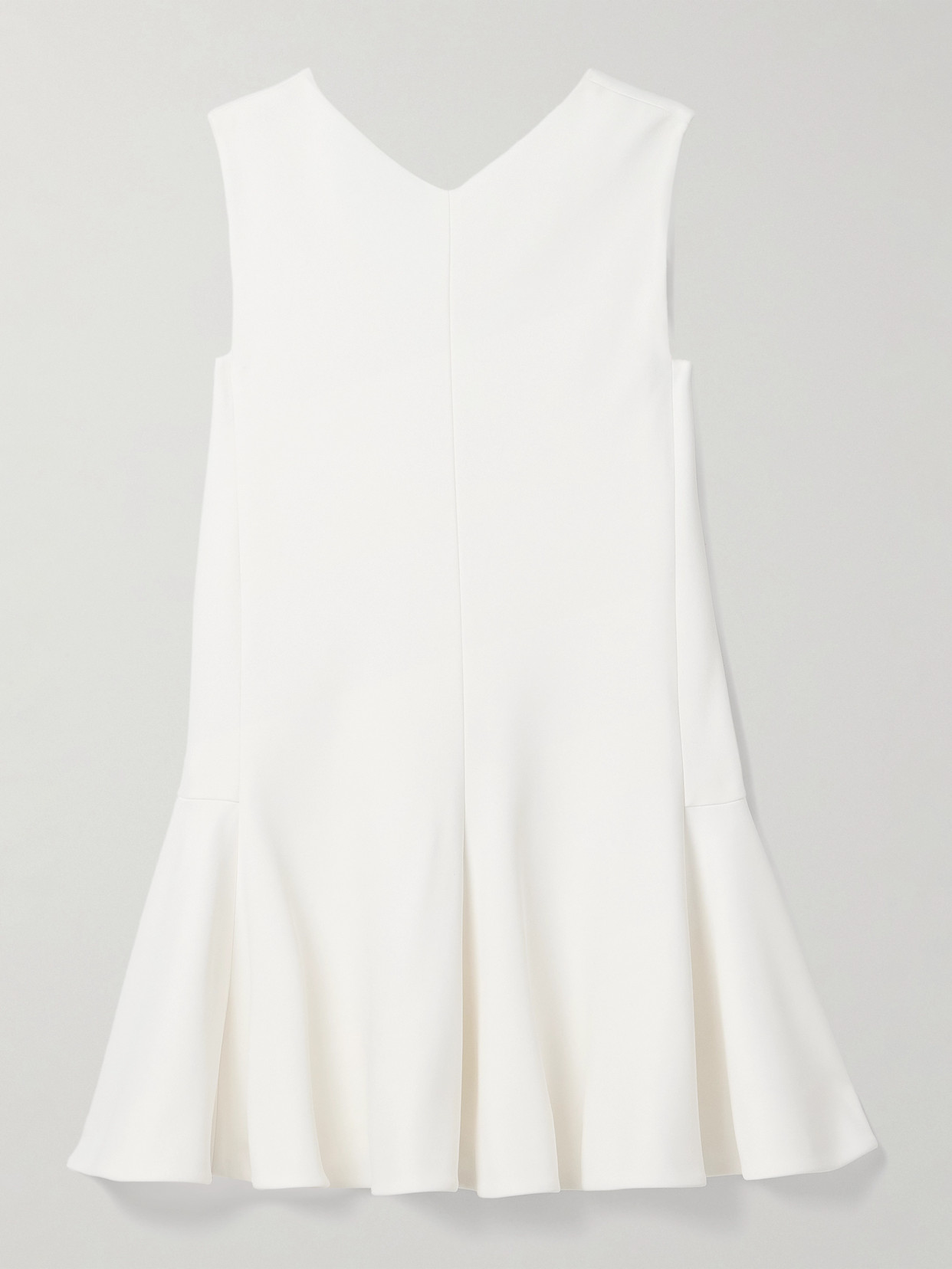 Khaite Mel V-neck Low-back Mini Dress In Ivory