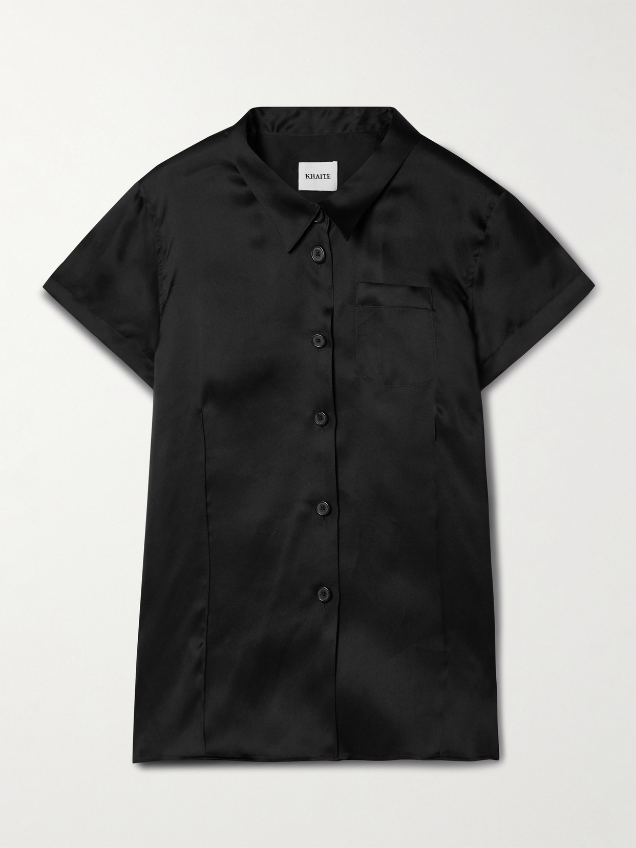 KHAITE - Keefe Silk-organza Shirt - Black