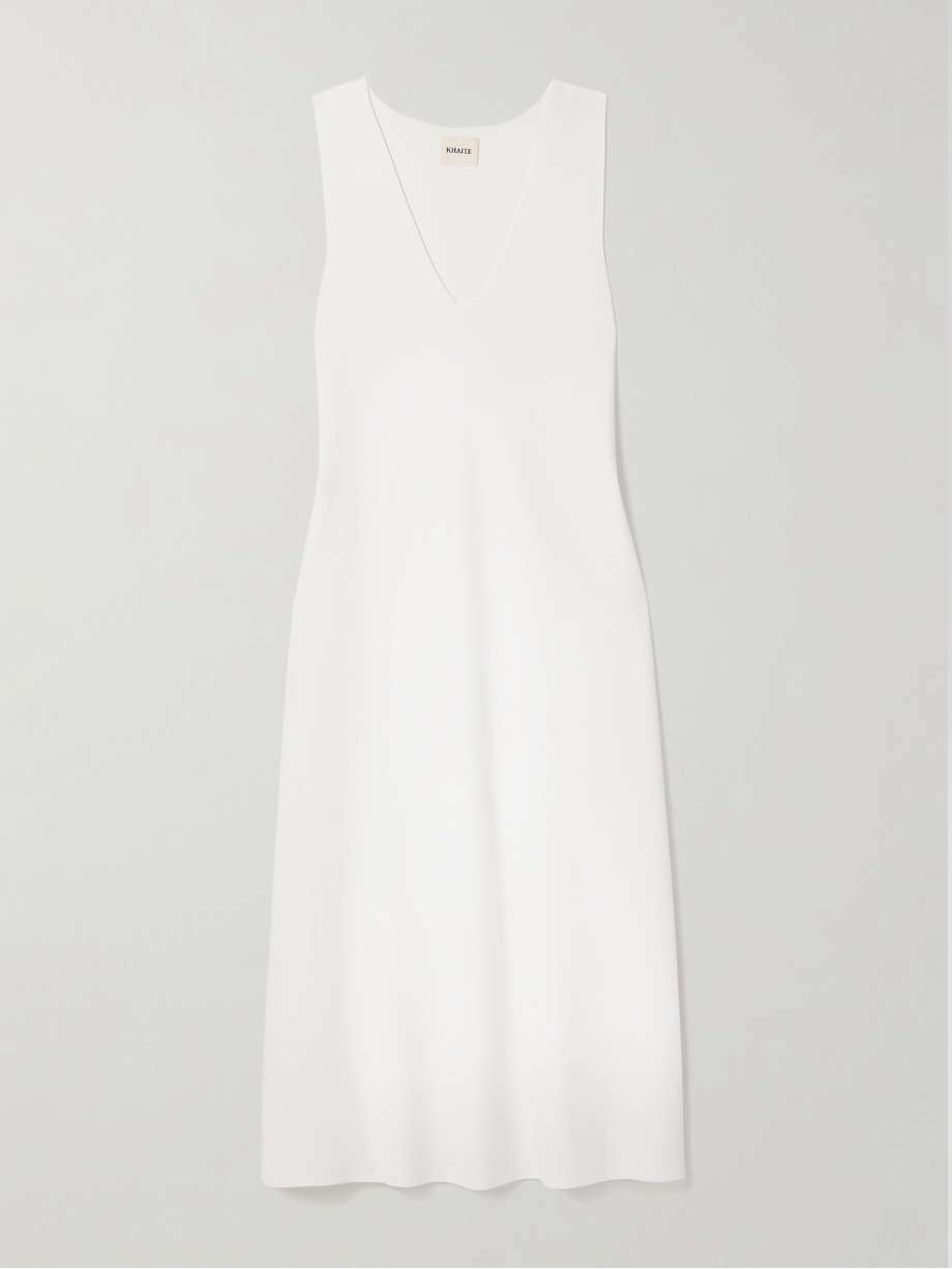 keran stretch-knit midi dress