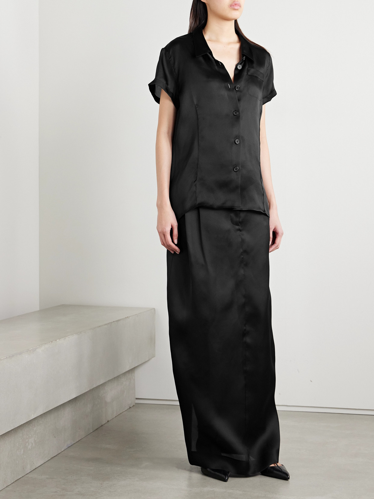Khaite Logo Patch And Detachable Self-tie Fastening At Face.... In Black