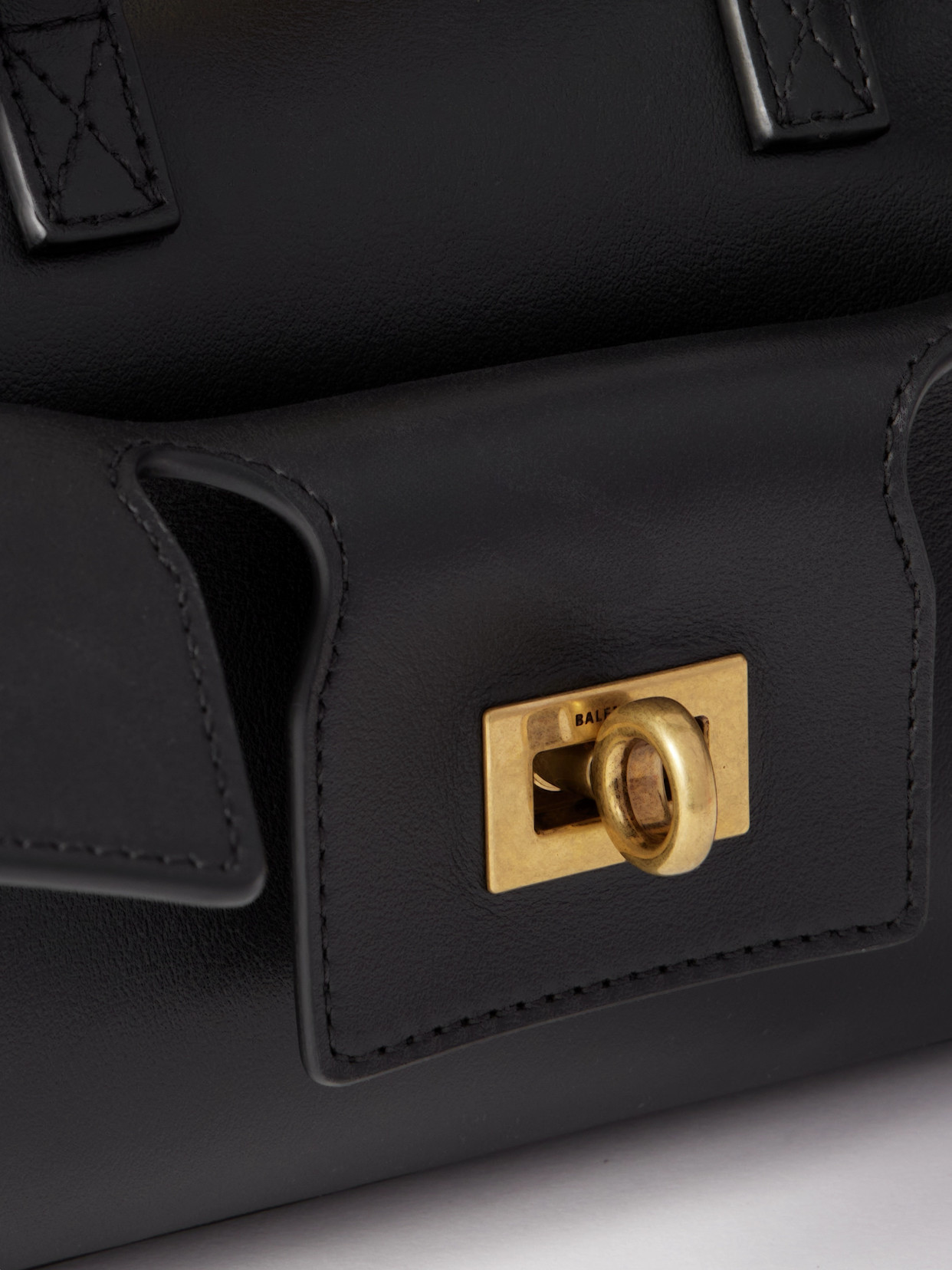 Balenciaga Structured Tote Bag With Buckle And Gold-tone In Black