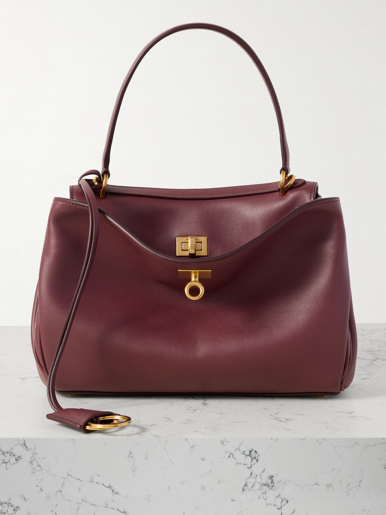 Balenciaga Medium Handbag "rodeo" In Burgundy