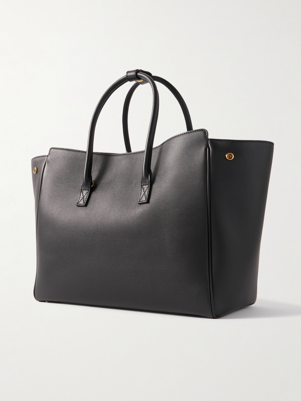 Balenciaga Hampton Leather Tote Bag In Black