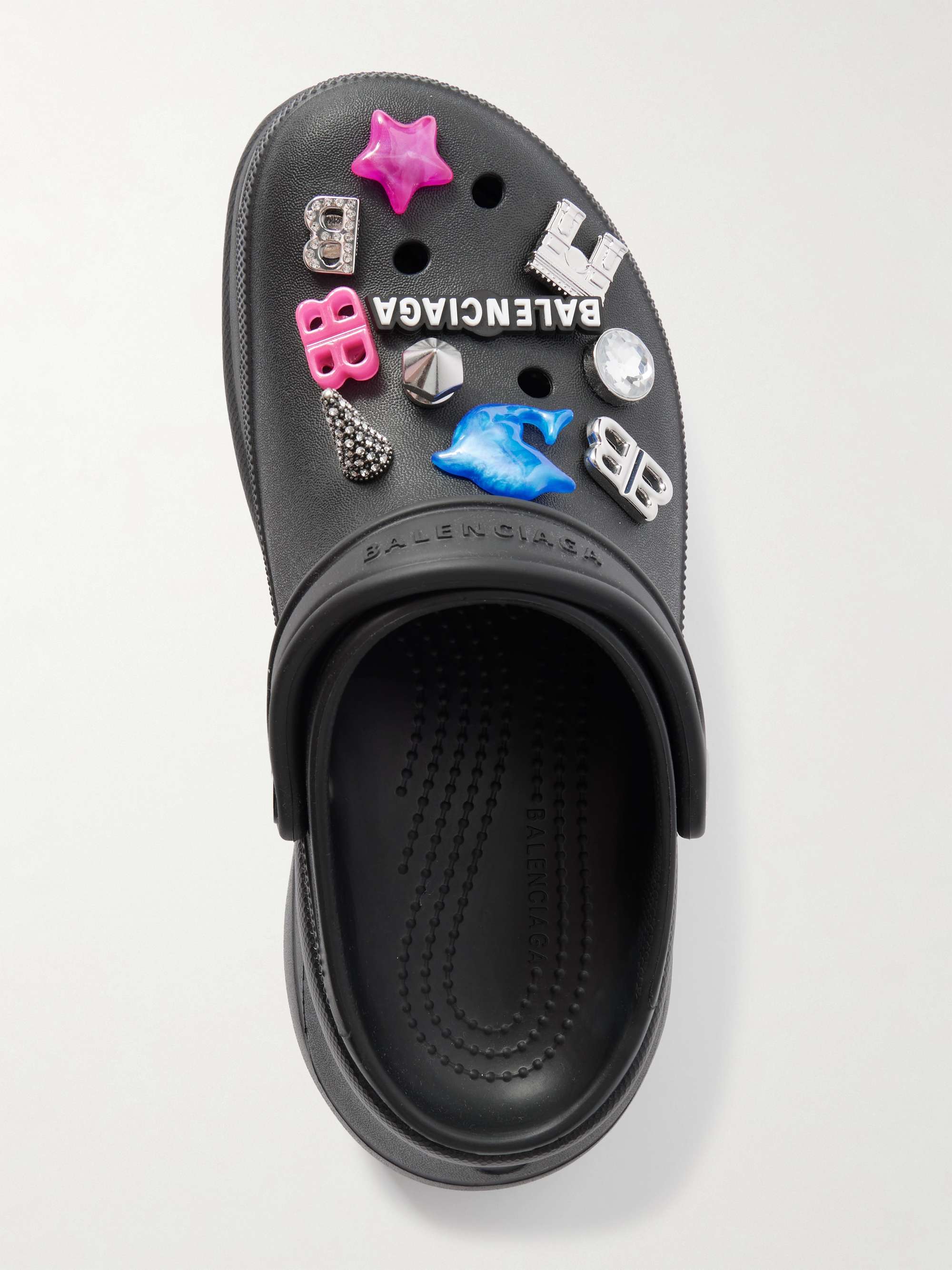 BALENCIAGA + Crocs™ embellished rubber mules | NET-A-PORTER