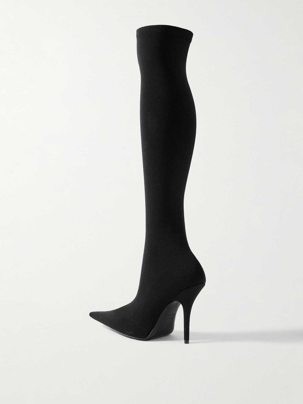Balenciaga Hourglass Over The Knee Boot In Black