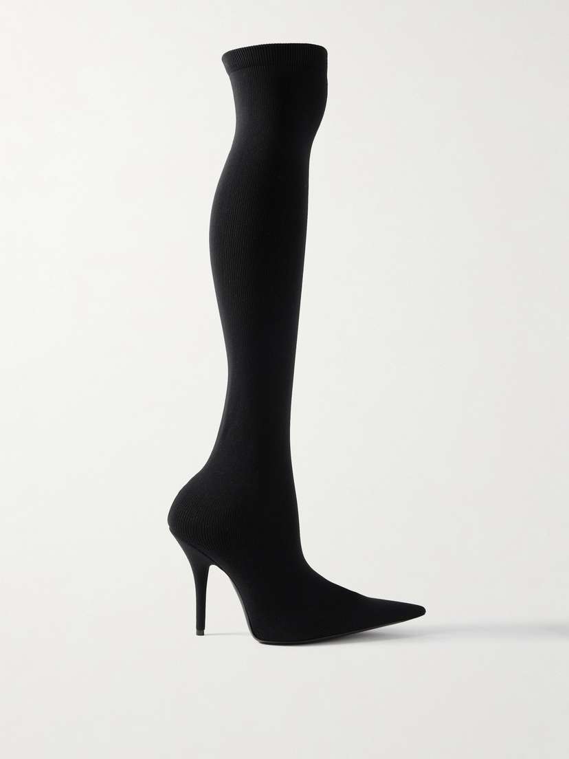 Balenciaga Avenue Stretch-knit Over-the-knee Boots