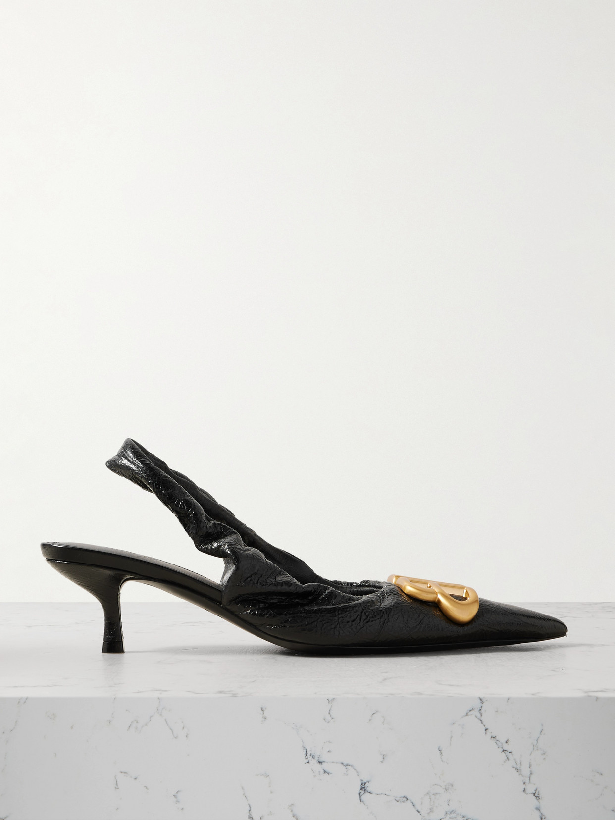 Balenciaga Monaco 50mm Slingback Pumps In Black