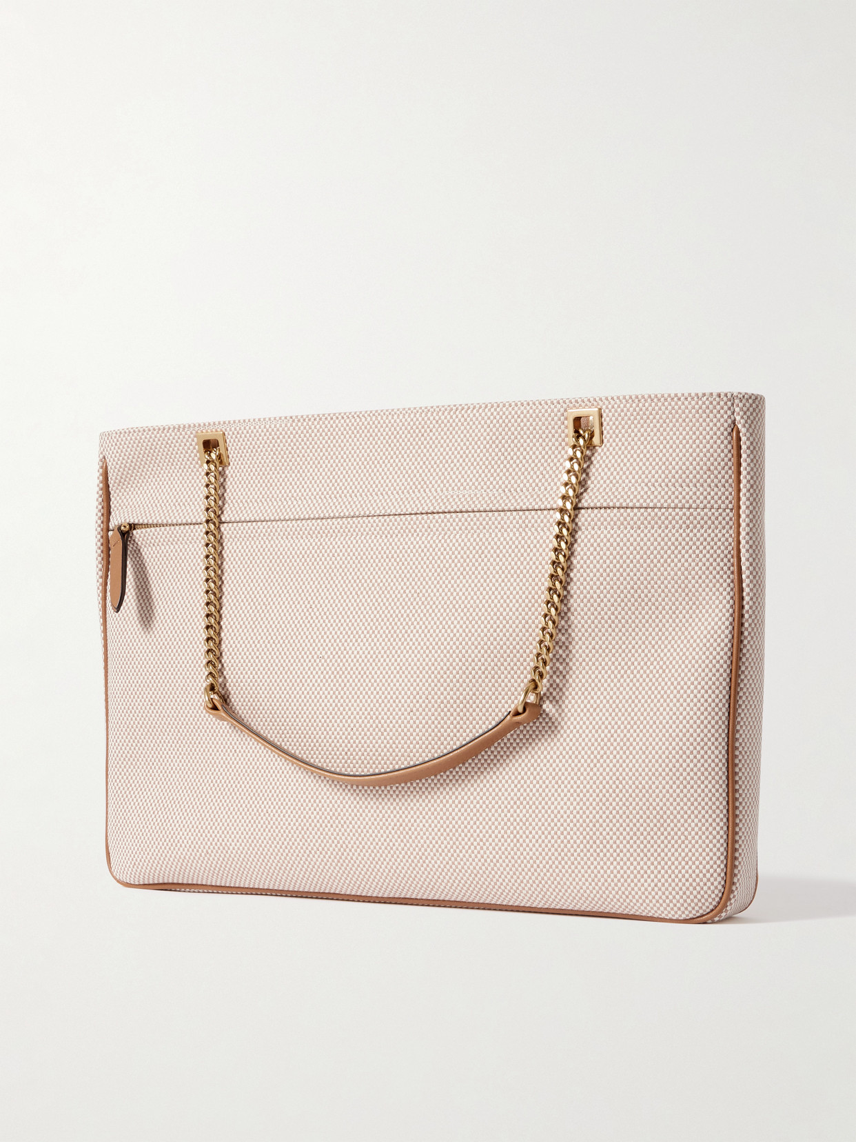 Valentino Viva Superstar Medium Leather And Canvas Shoulder Bag In Neutral