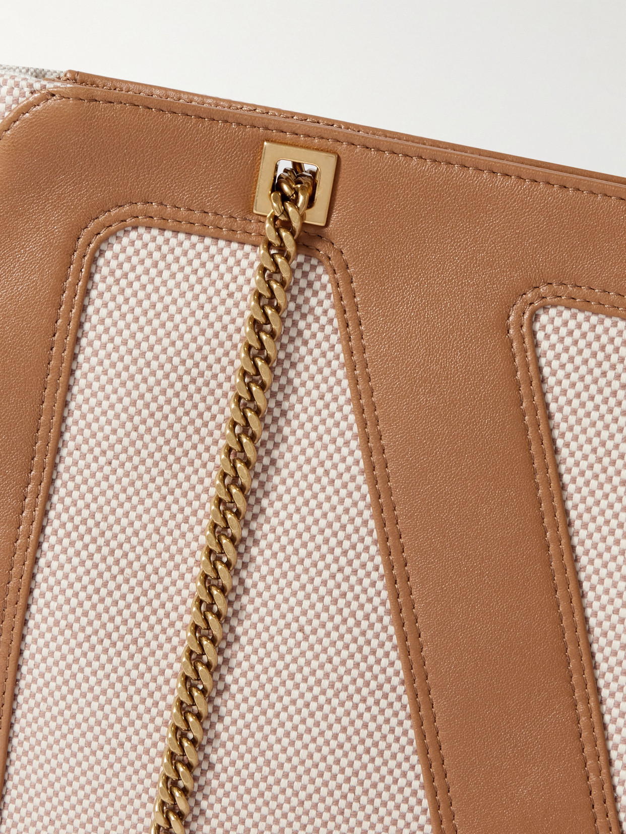 Valentino Viva Superstar Medium Leather And Canvas Shoulder Bag In Neutral