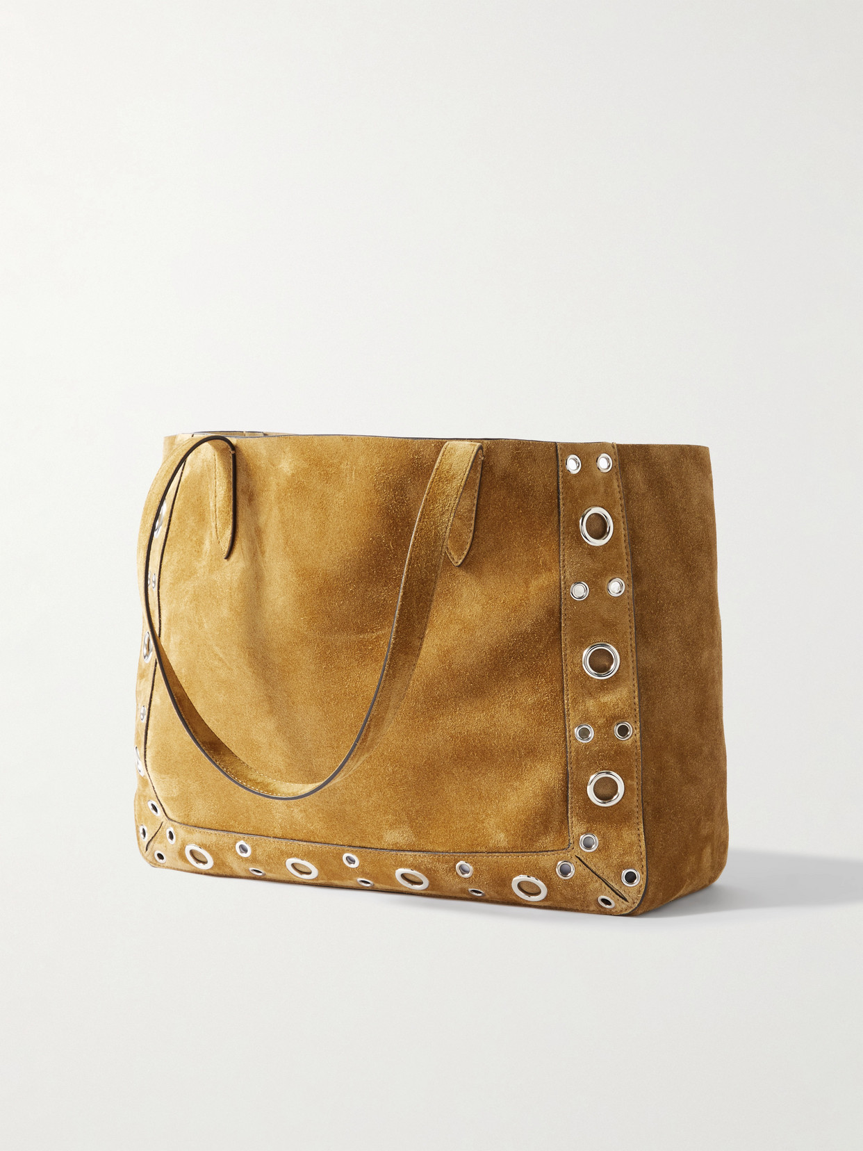 Valentino Garavani Nellcote Embellished Suede Tote In Brown