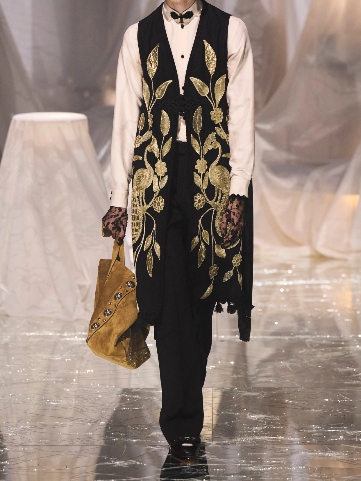 Valentino Garavani Nellcote Embellished Suede Tote In Brown