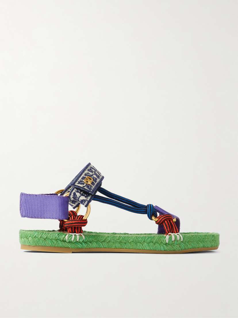 Valentino Garavani Grosgrain, Cord And Jacquard Espadrille Sandals