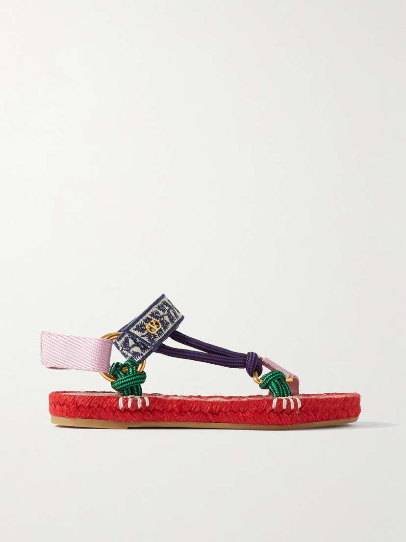 Valentino Garavani Grosgrain, Cord And Jacquard Espadrille Sandals