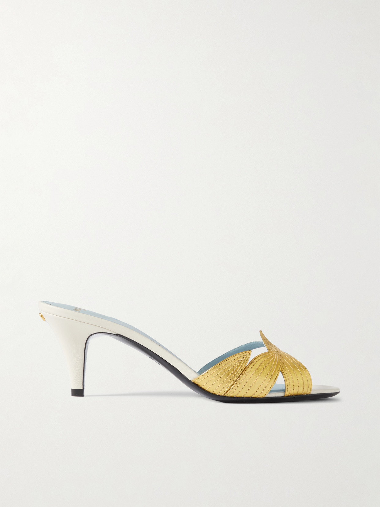Valentino Garavani Leather Sandals In Ivory