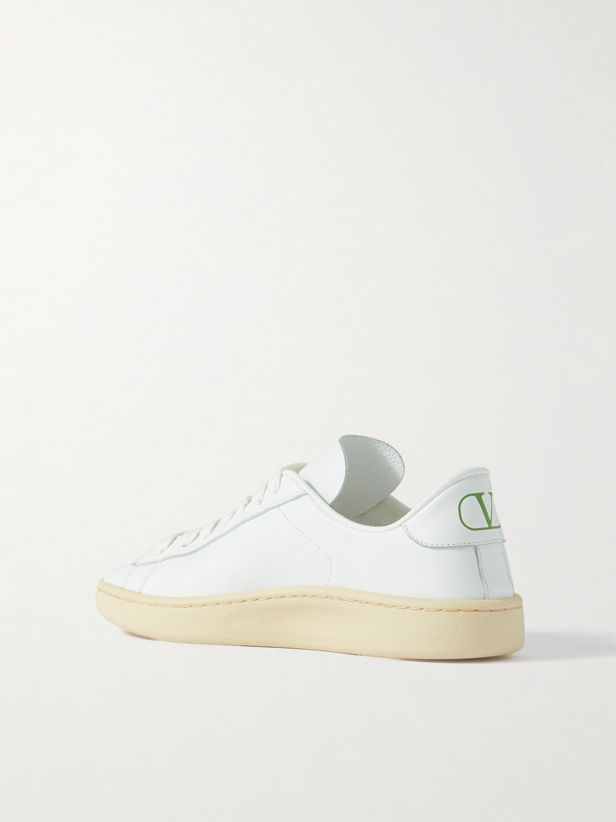 Valentino Royco Leather Sneakers In White