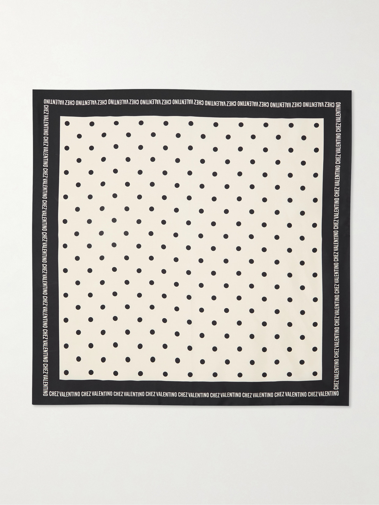 Valentino Printed Silk-twill Scarf In White