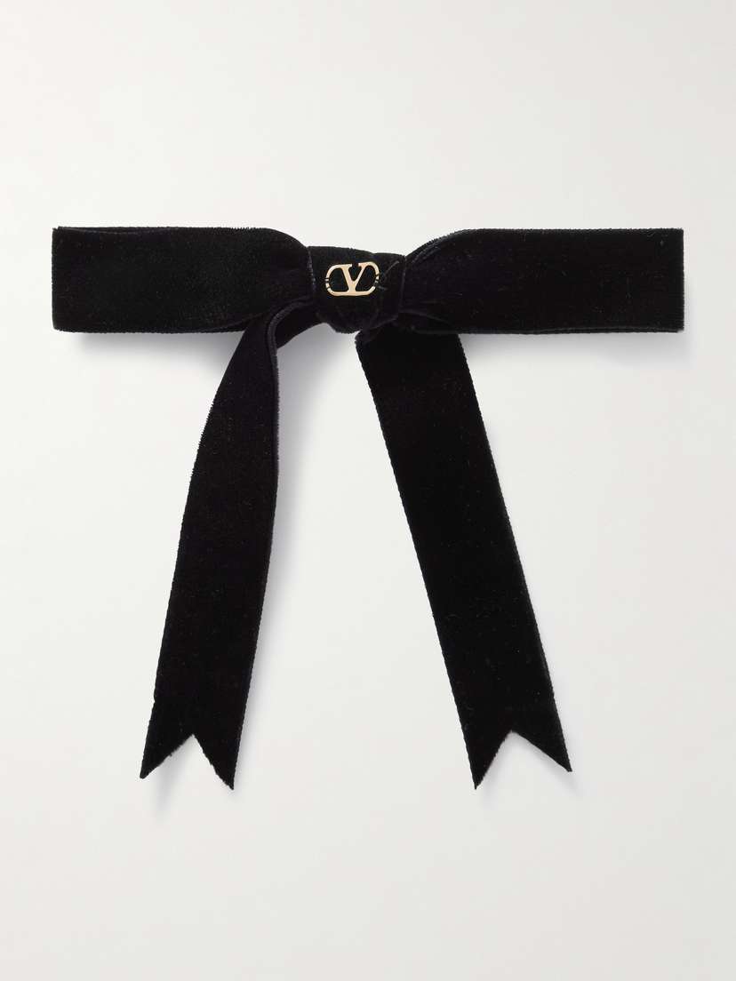 Valentino Garavani Silk-velvet Bow Hair Clip