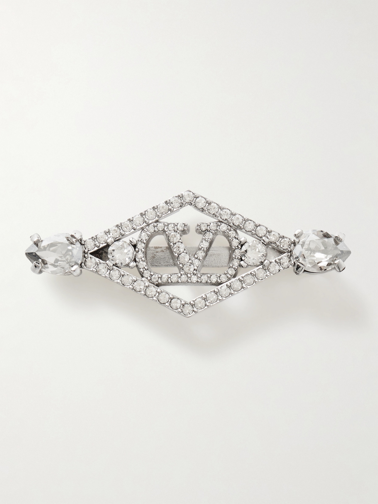 Valentino Garavani - Rêve Radieux Swarovski® Crystal-embellished Silver-tone Hair Clip - One size