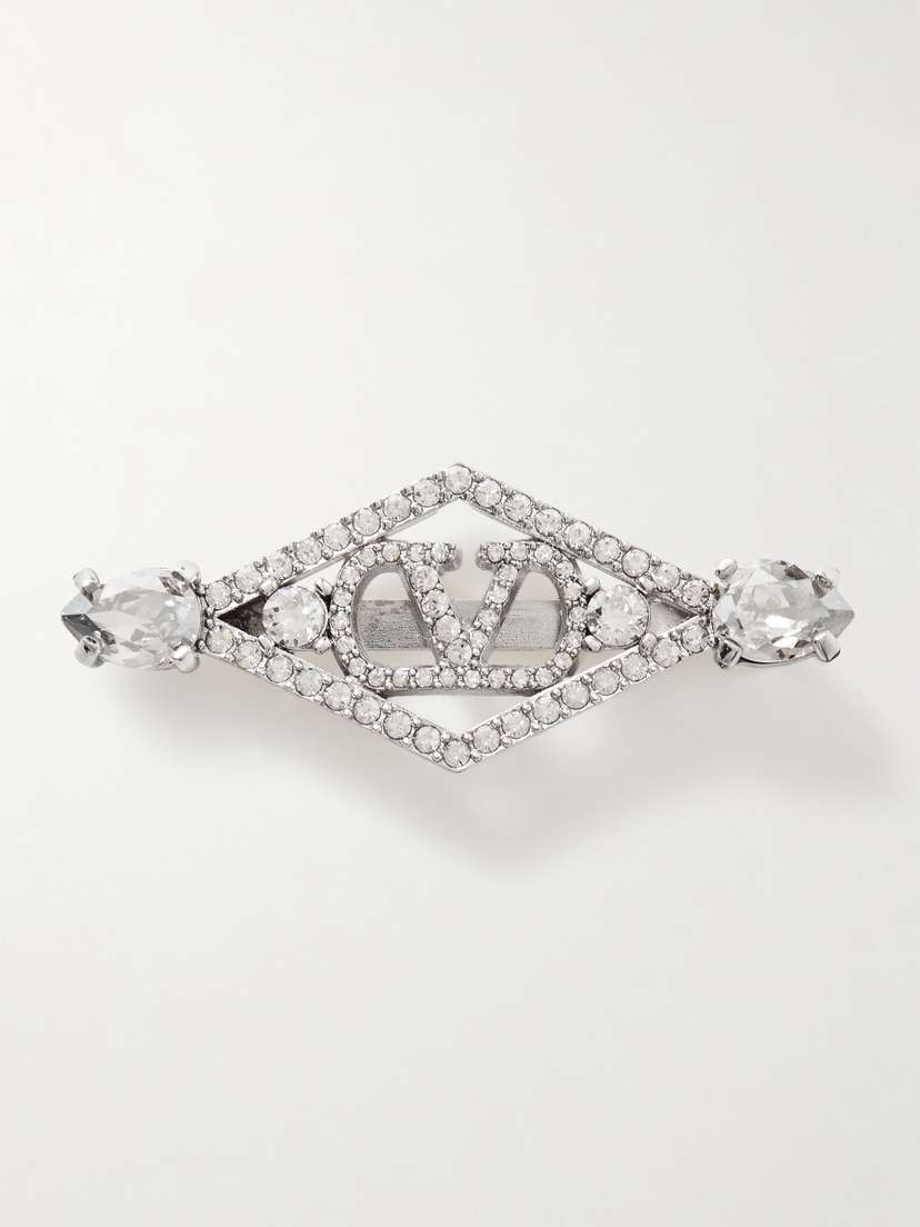 Valentino Garavani Rêve Radieux Swarovski® Crystal-embellished Silver-tone Hair Clip