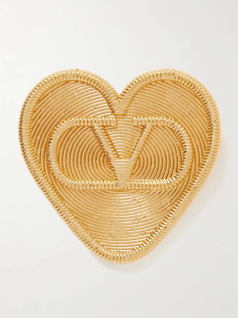 Valentino Garavani Small Gold-tone Brooch