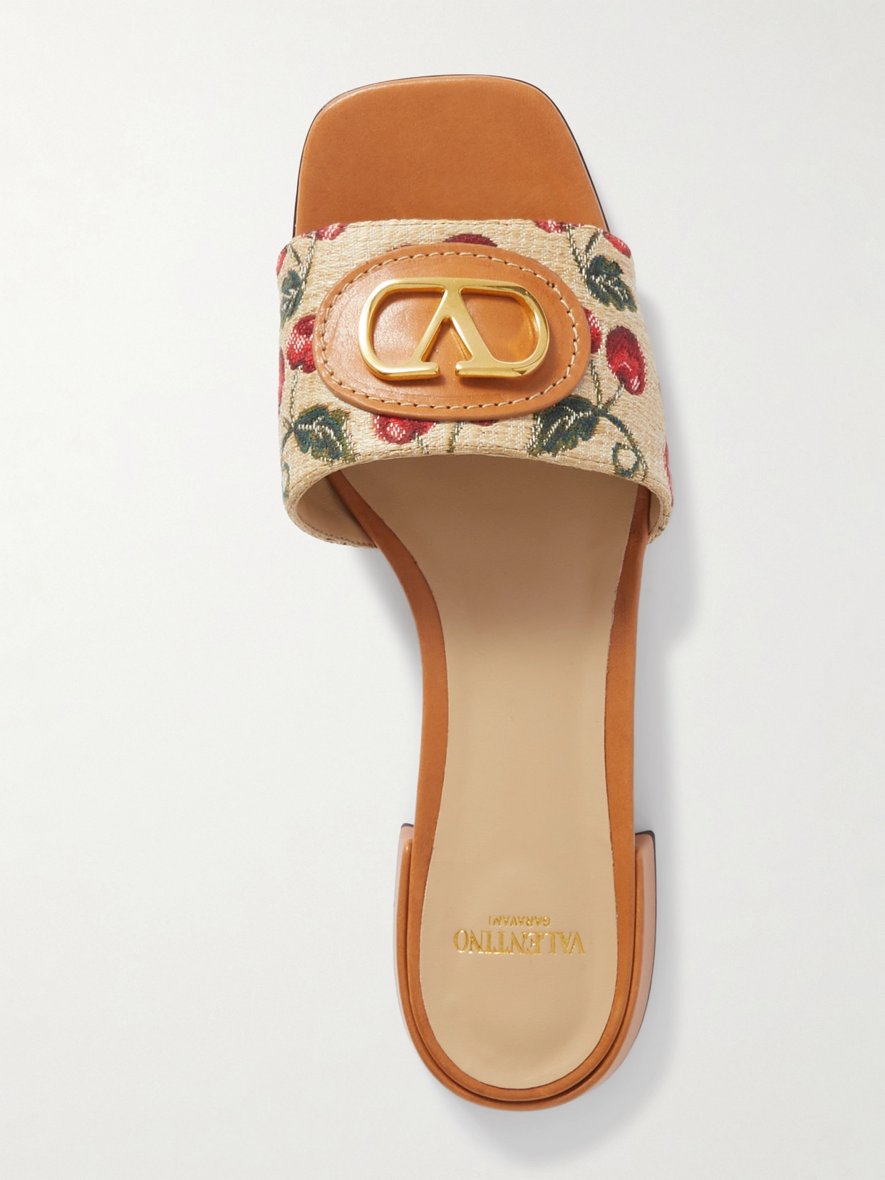 Valentino Slide Sandal "vlogo Signature" In Neutrals