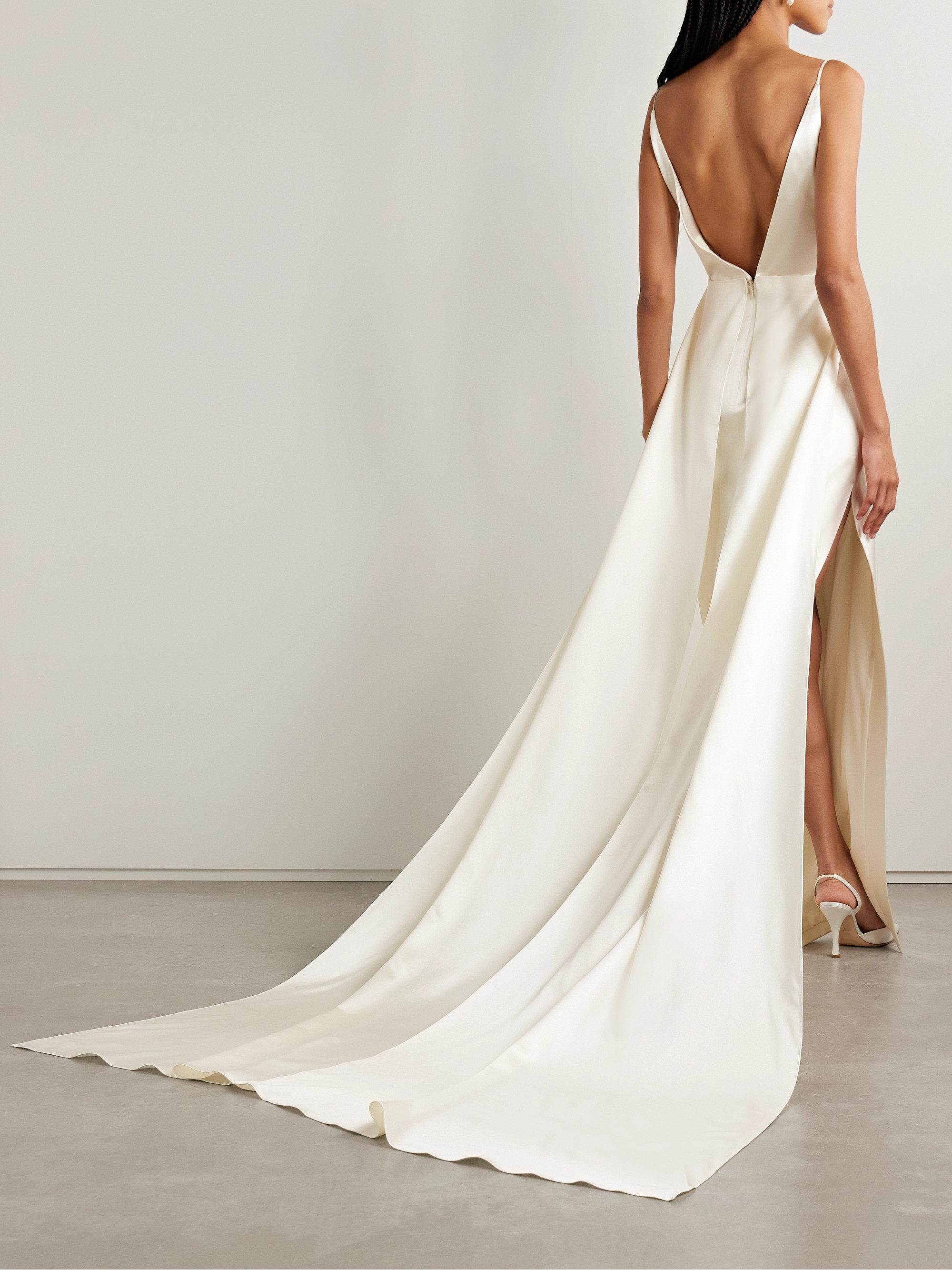 Danielle Frankel Emerson silk and wool-blend satin gown
