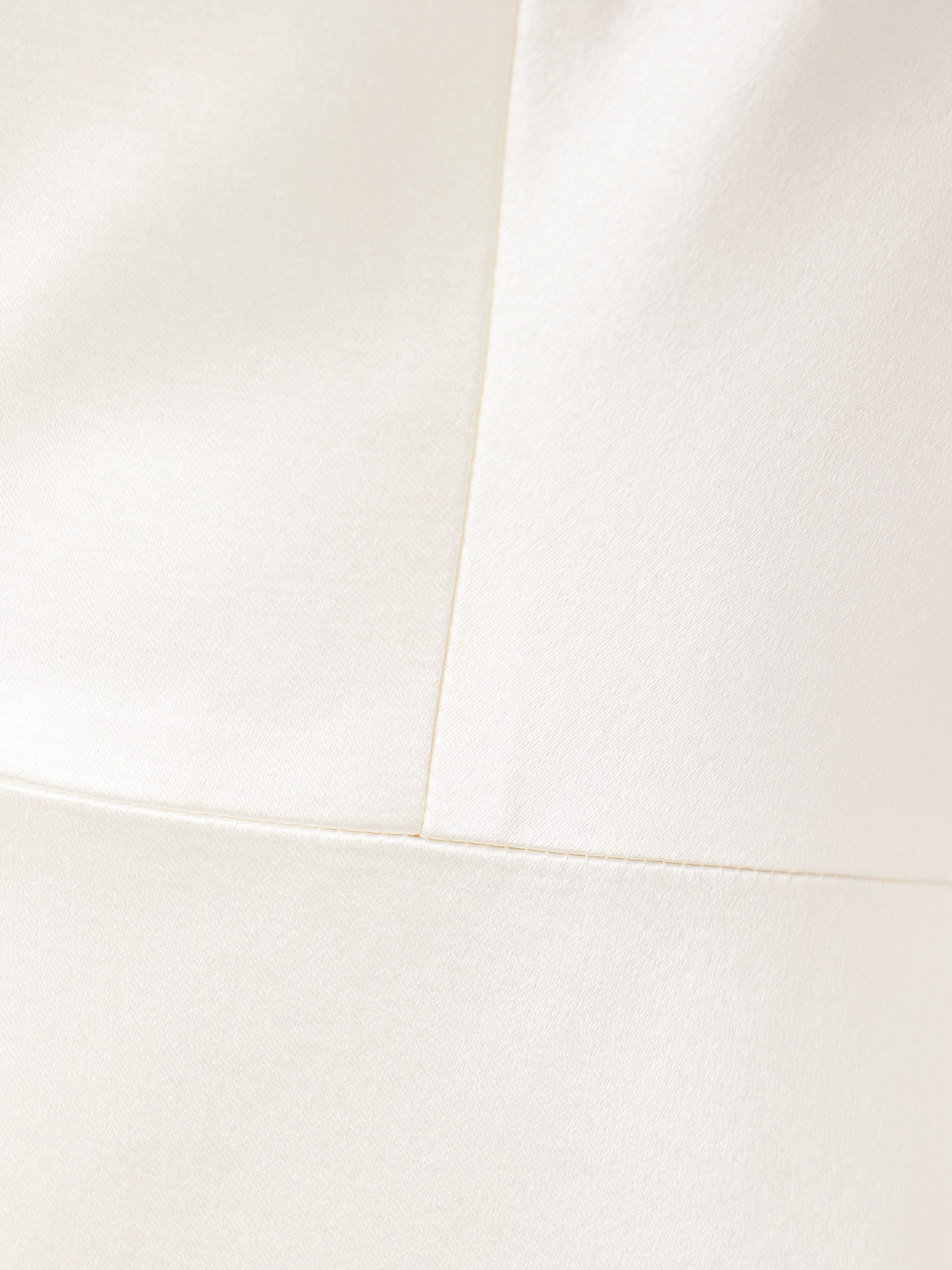 Danielle Frankel Emerson Silk And Wool-blend Satin Gown In White