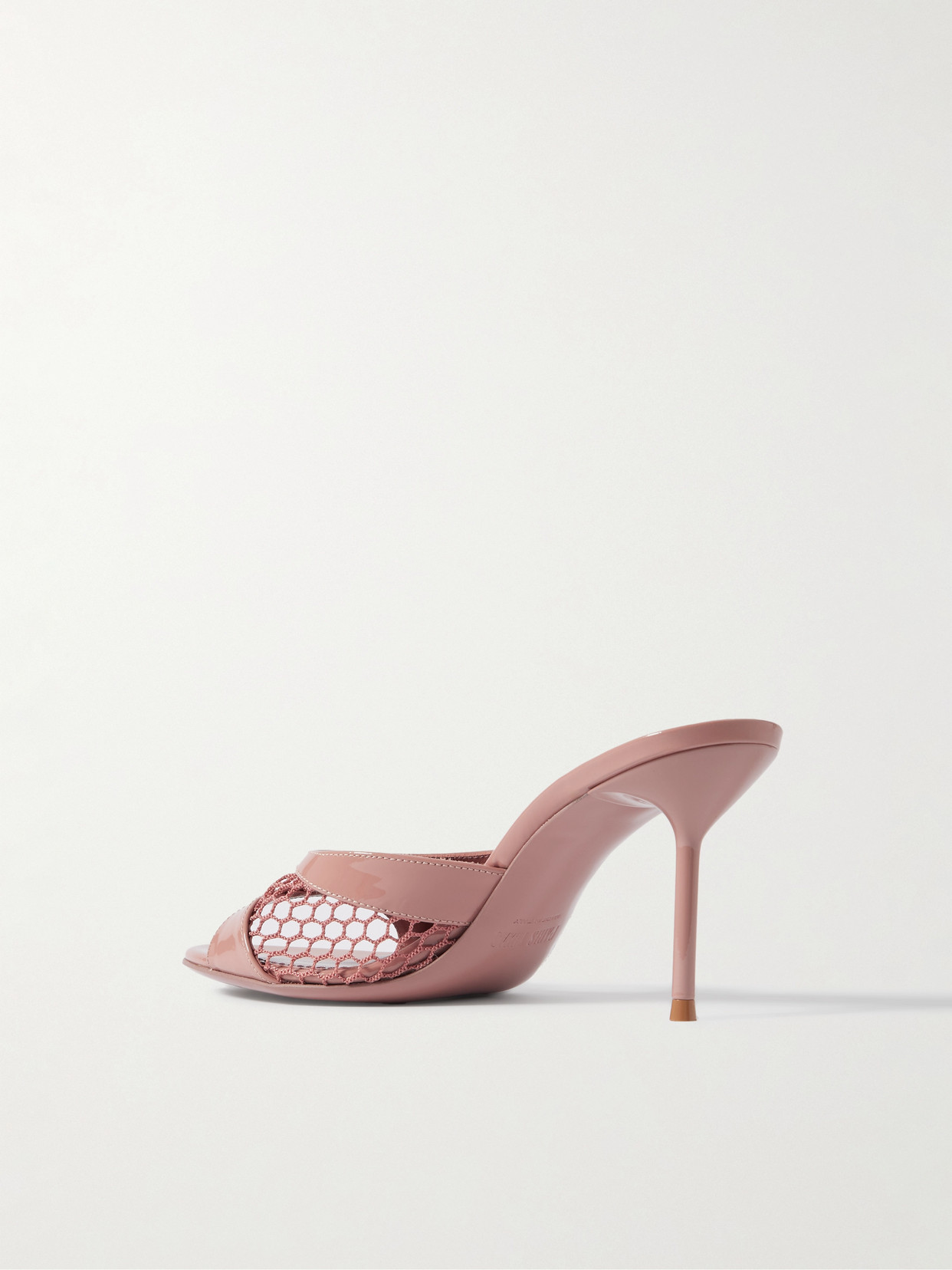 Paris Texas Lidia Patent-leather And Mesh Sandals In Pink