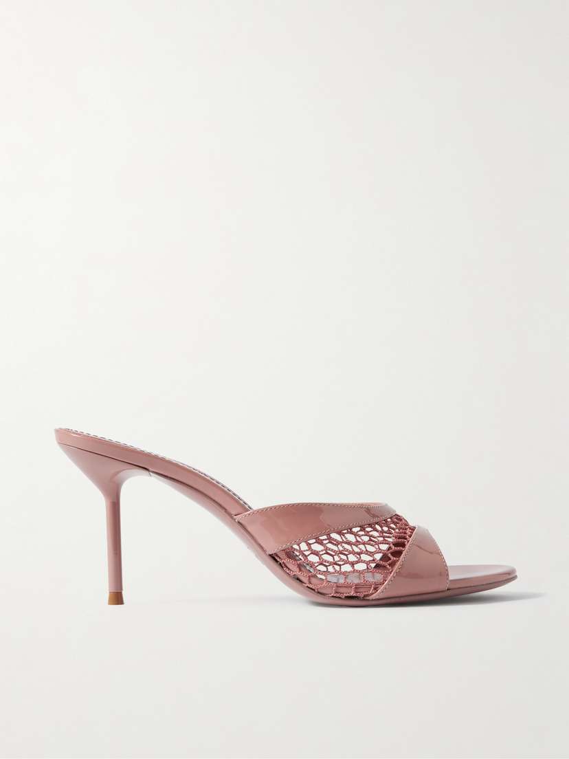 Paris Texas Lidia Patent-leather And Mesh Sandals