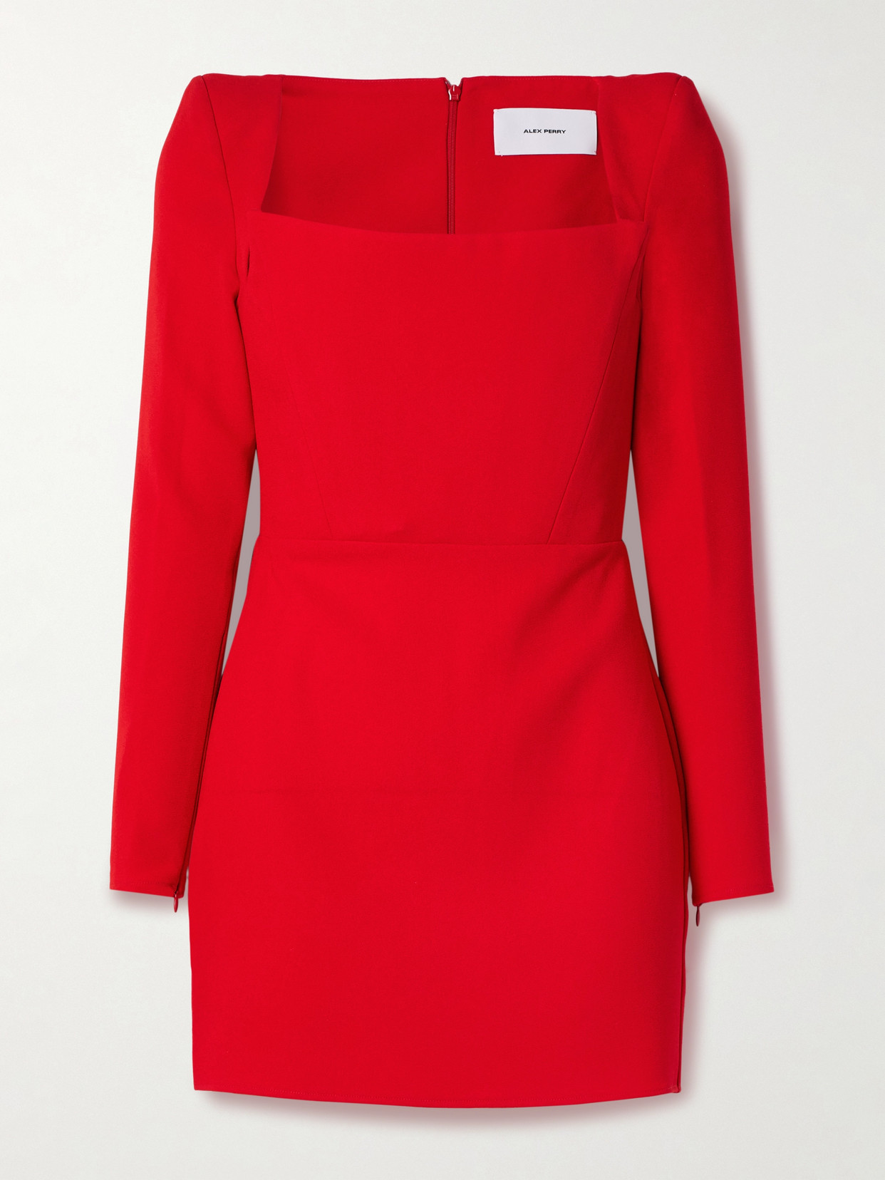 Alex Perry Crepe Mini Dress In Red
