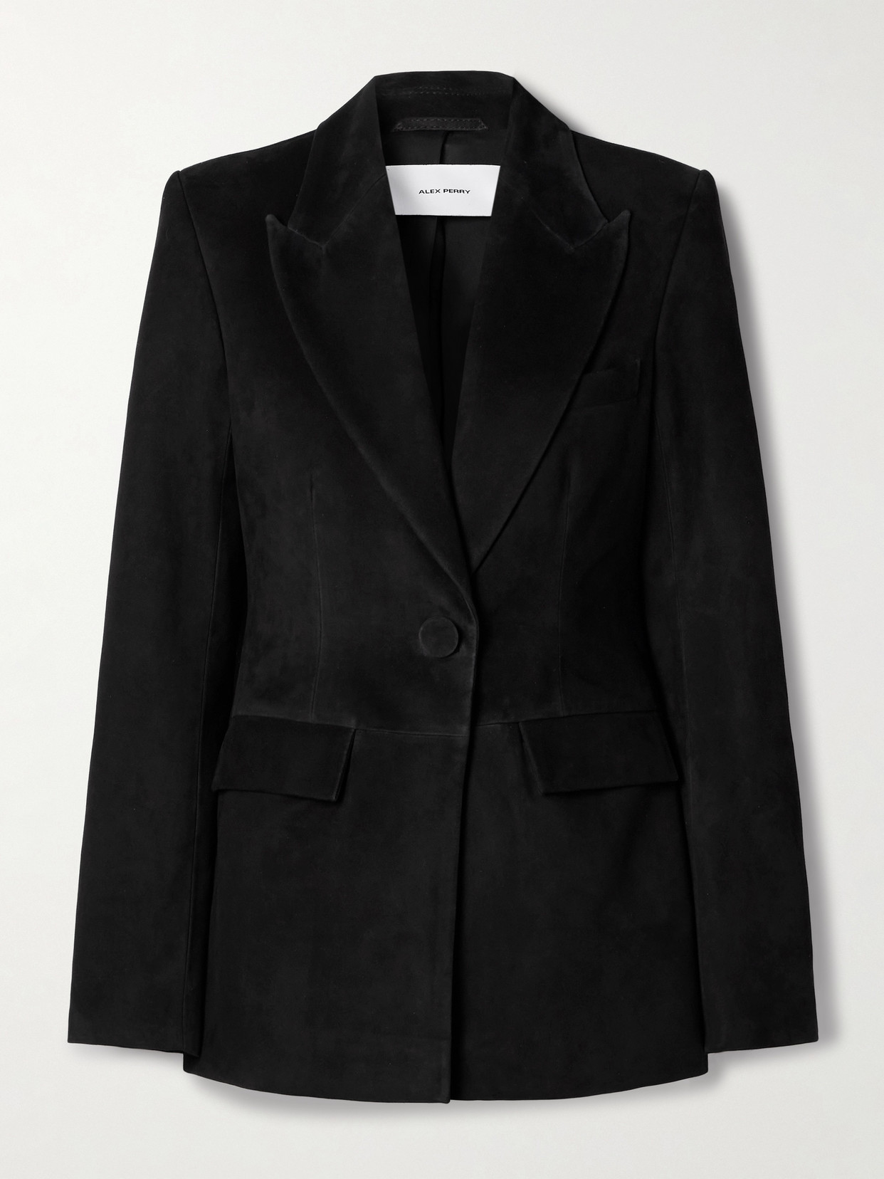 Alex Perry Suede Blazer In Black
