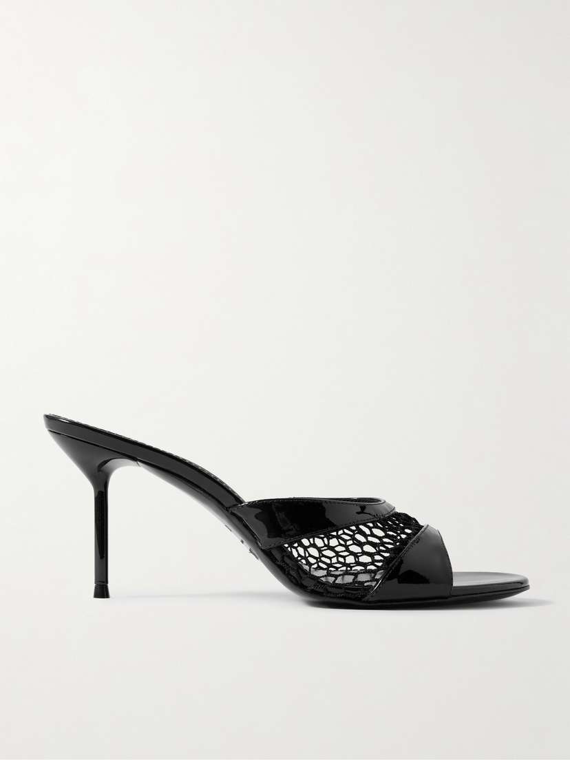 Paris Texas Lidia Patent-leather And Mesh Sandals