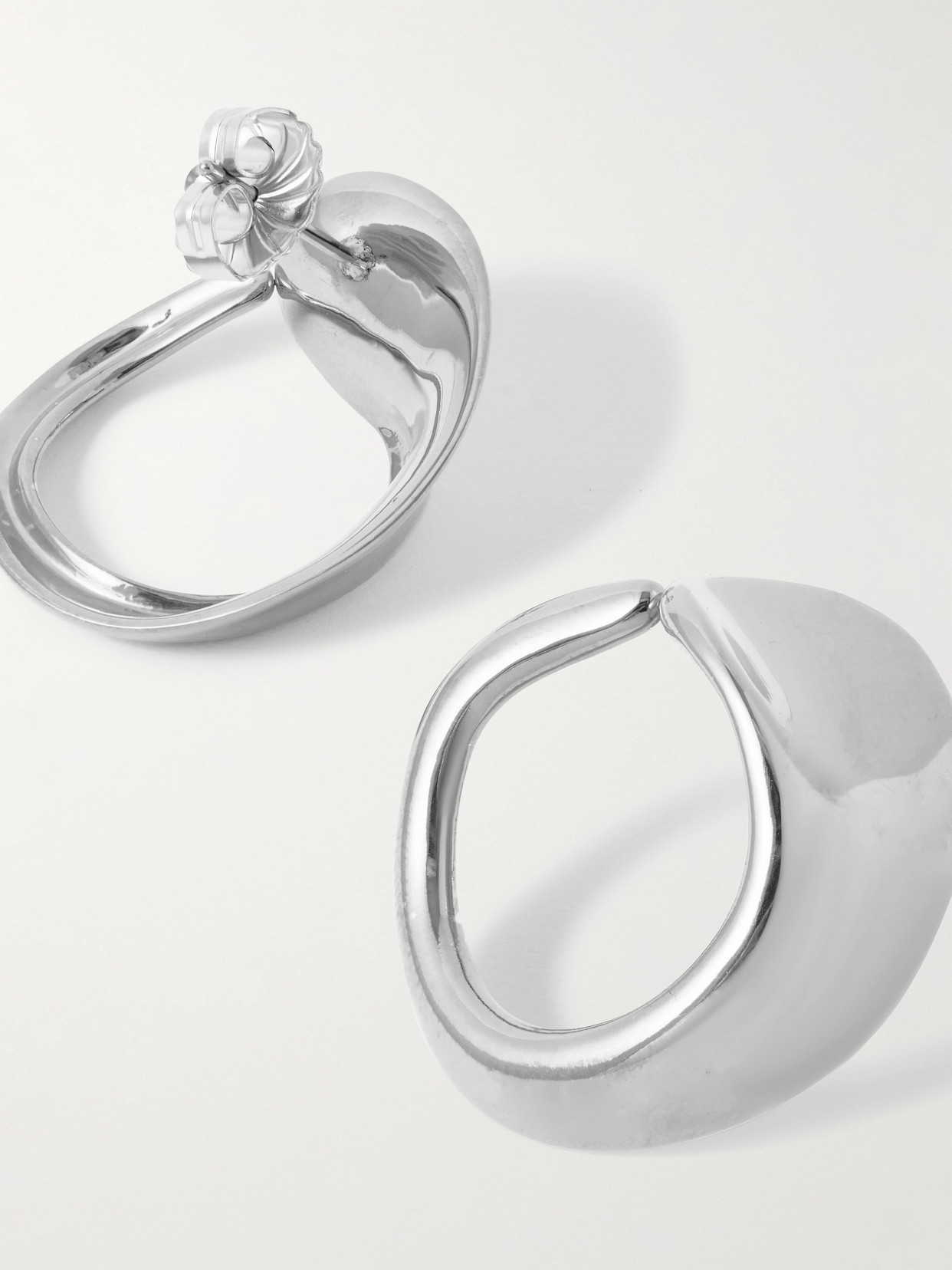 Agmes Marta Recycled Sterling Silver Hoop Earrings In Silver