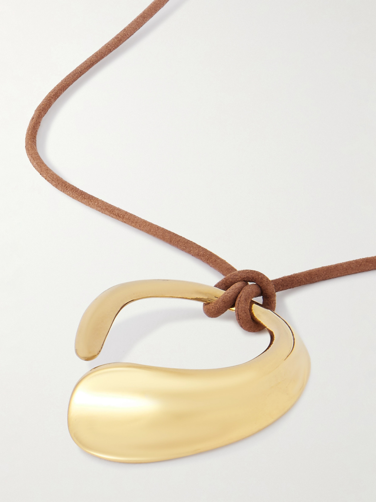 Agmes Marta Gold Vermeil And Suede Necklace