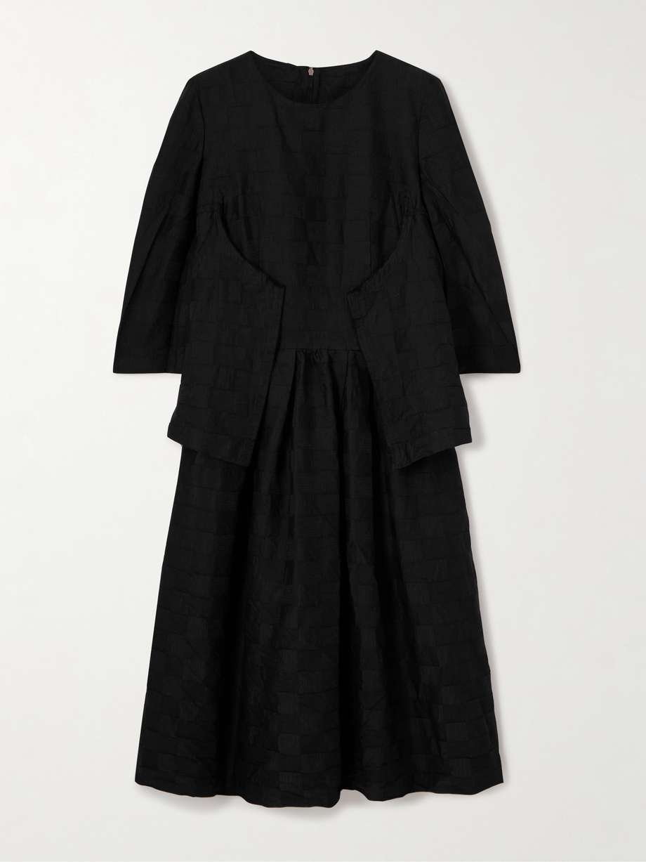 jacquard midi dress