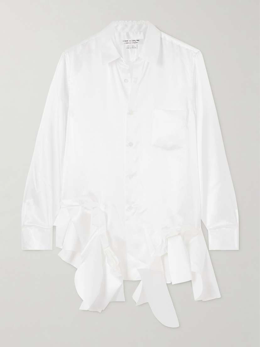 Comme des Garçons Comme des Garçons Ruffled Satin-twill Shirt