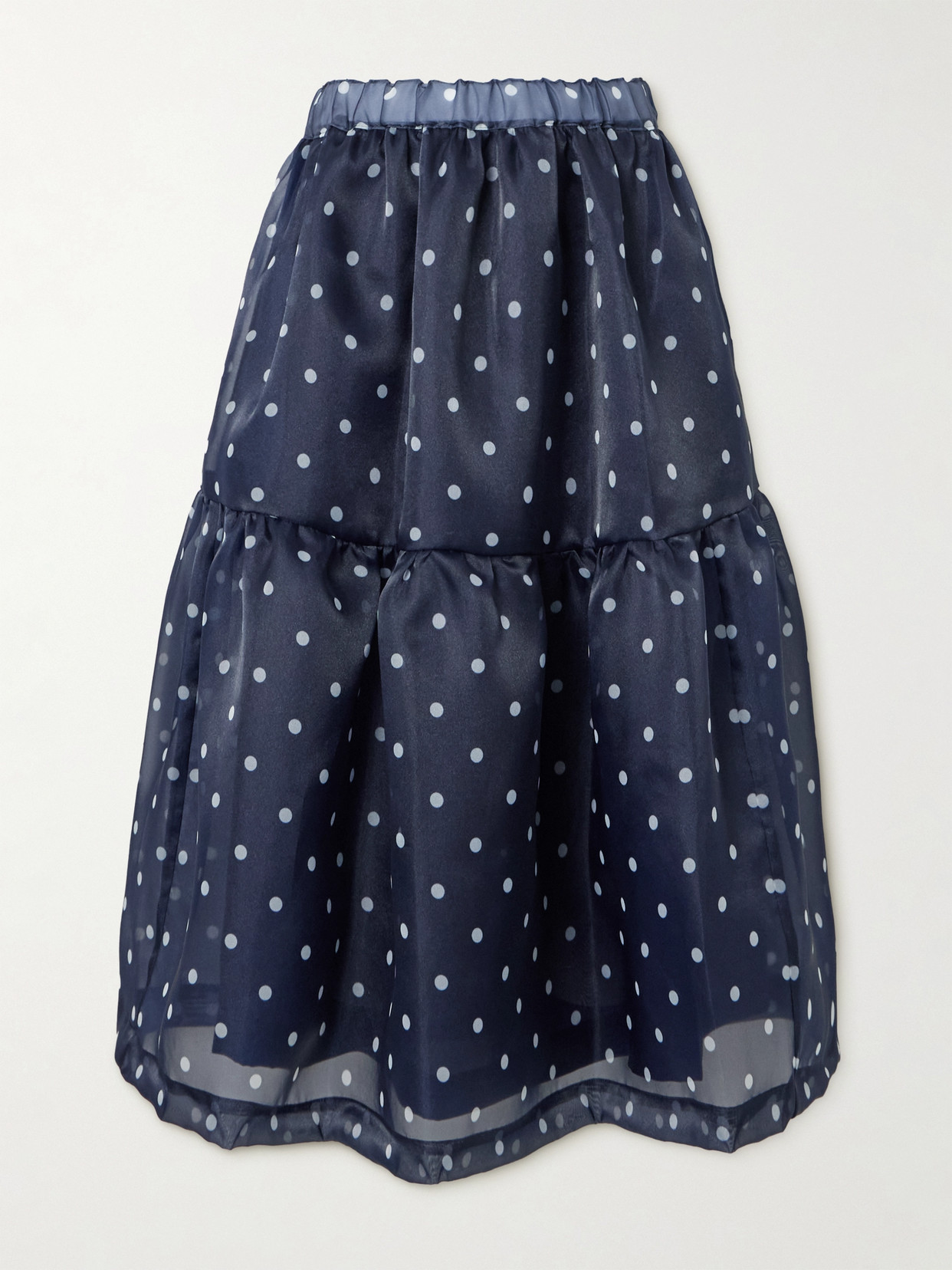 Comme des Garçons GIRL - Tiered Polka-dot Organza Skirt - Blue