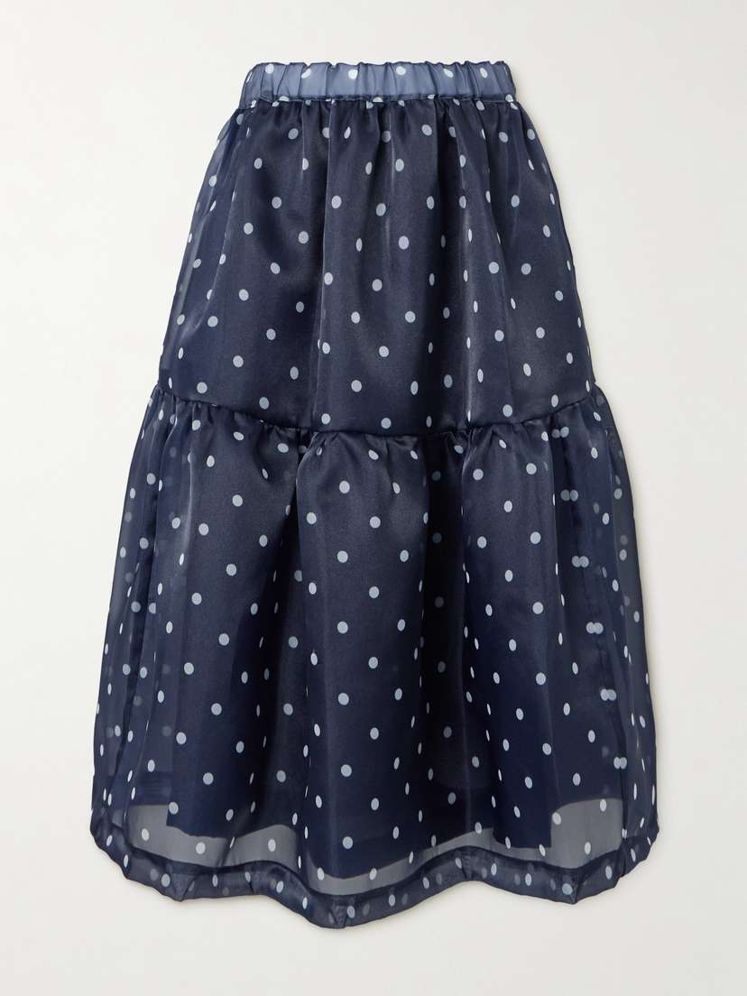 Comme des Garçons GIRL Tiered Polka-dot Organza Skirt