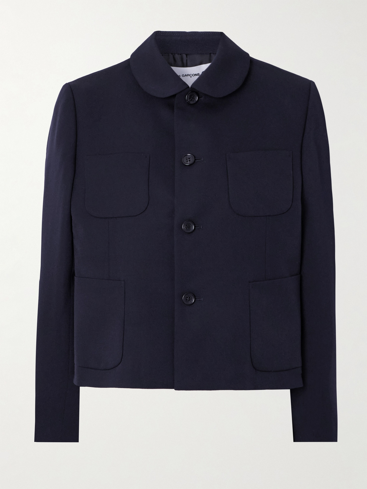 Comme Des Garcons Girl Wool-twill Jacket In Blue