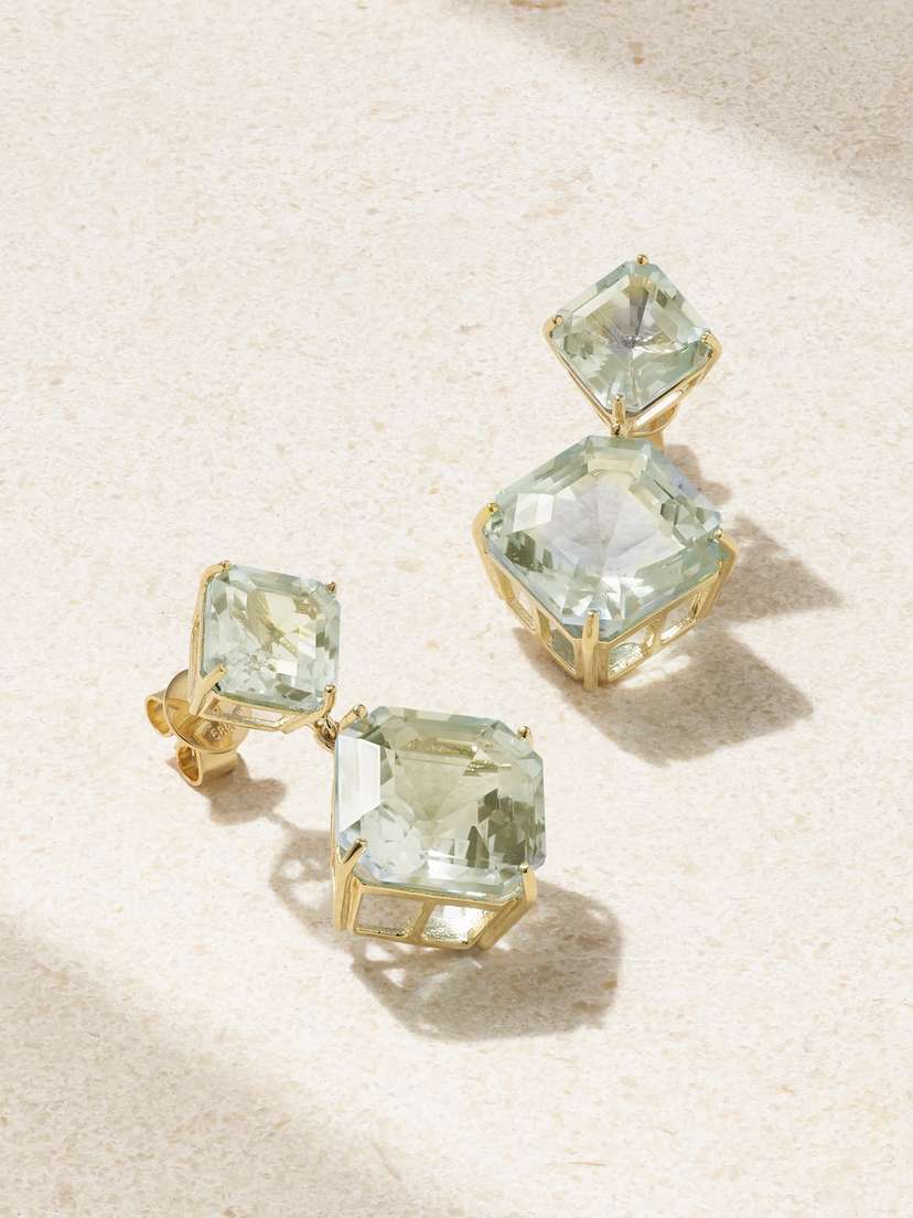 Mateo 14-karat Gold Amethyst Earrings