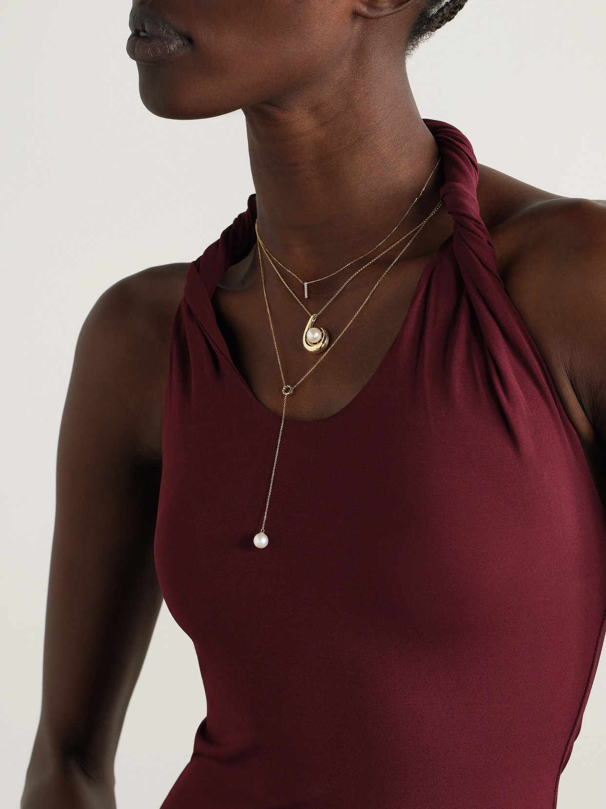 MATEO 14-KARAT GOLD PEARL NECKLACE