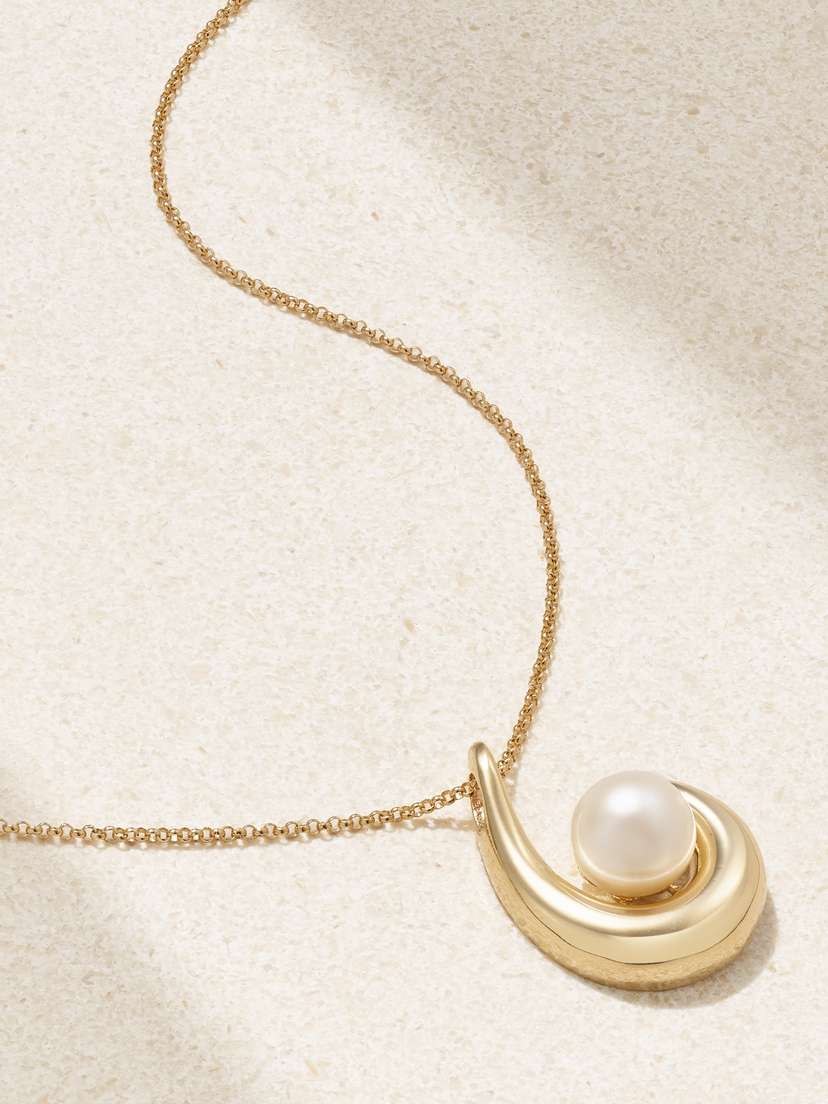 Mateo 14-karat Gold Pearl Necklace
