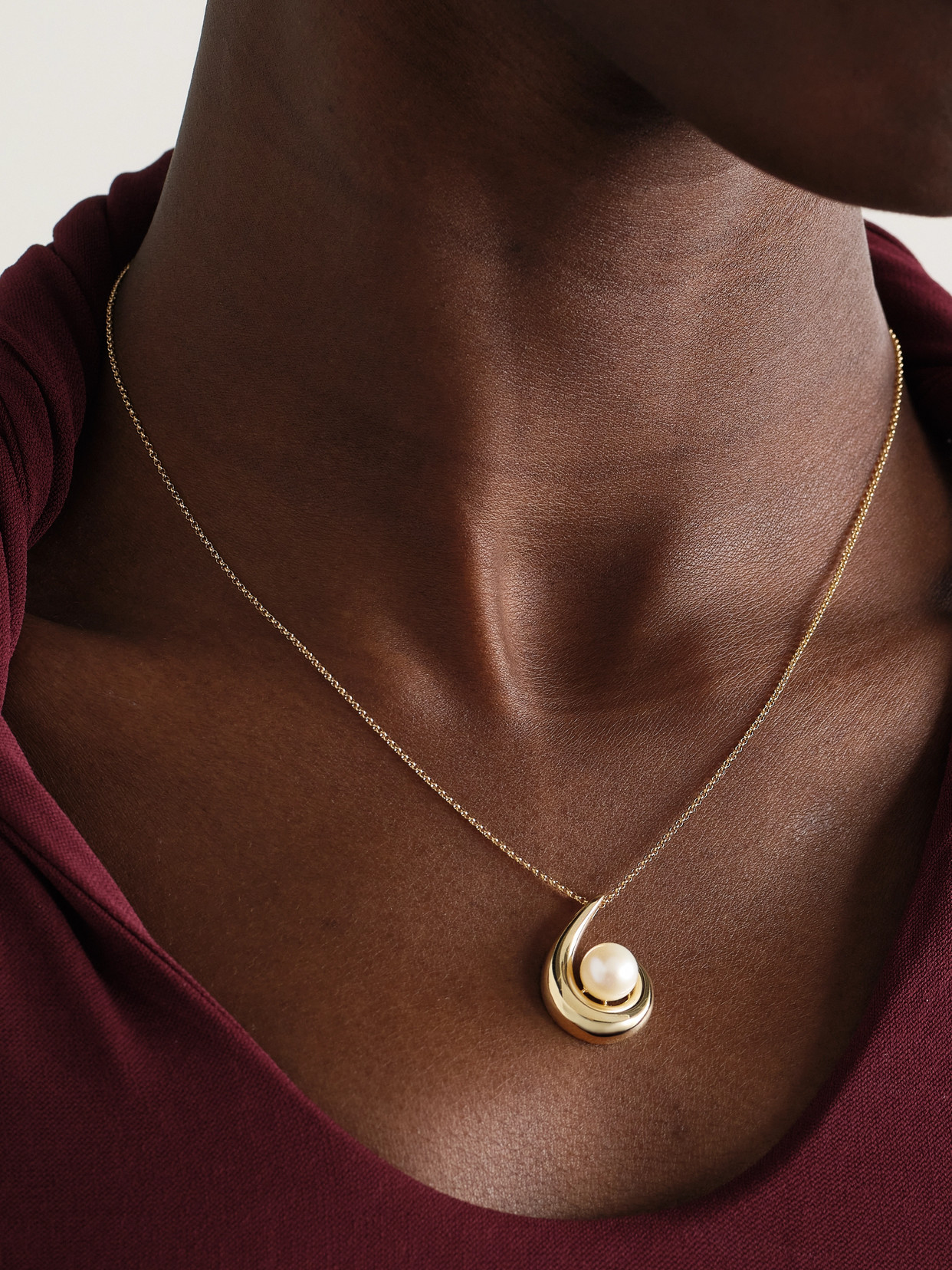 MATEO 14-KARAT GOLD PEARL NECKLACE