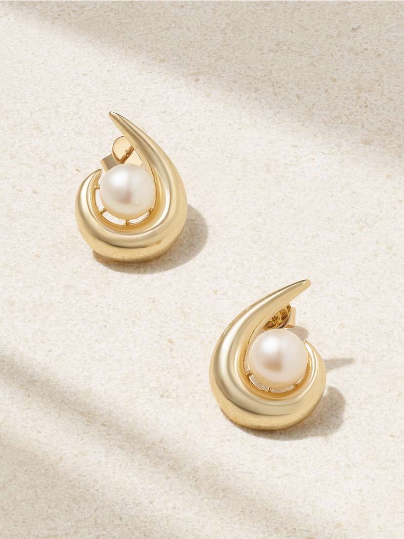 Mateo 14-karat Gold Pearl Earrings
