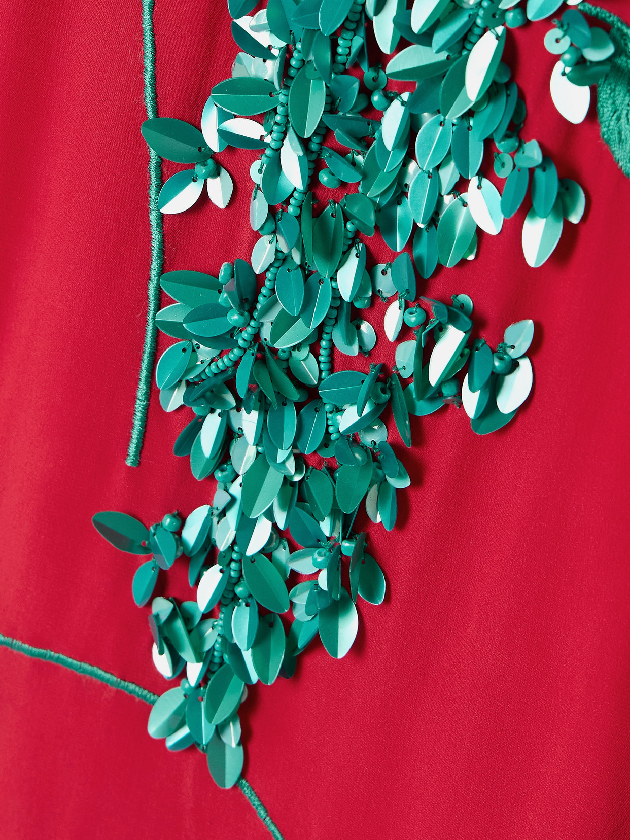 Shop Bernadette Harry Embellished Embroidered Silk Crepe De Chine Midi Dress