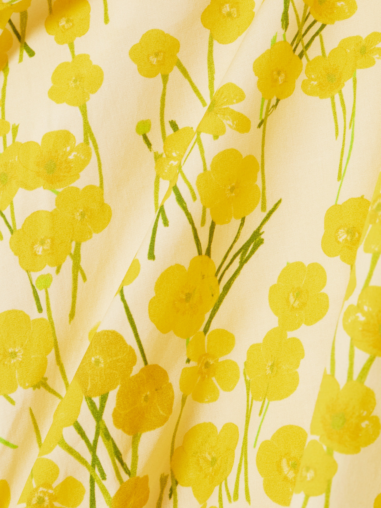 Bernadette Bowery One-shoulder Floral-print Stretch-cotton Midi Dress In Yellow