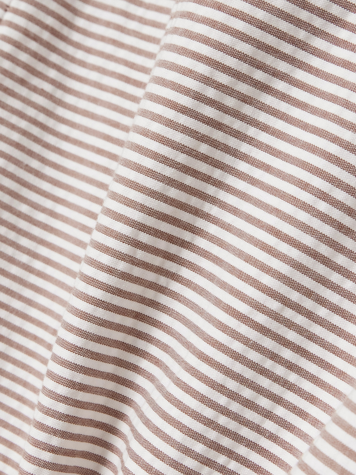 Bernadette Cara Off-the-shoulder Gathered Striped Cotton-seersucker Midi Dress