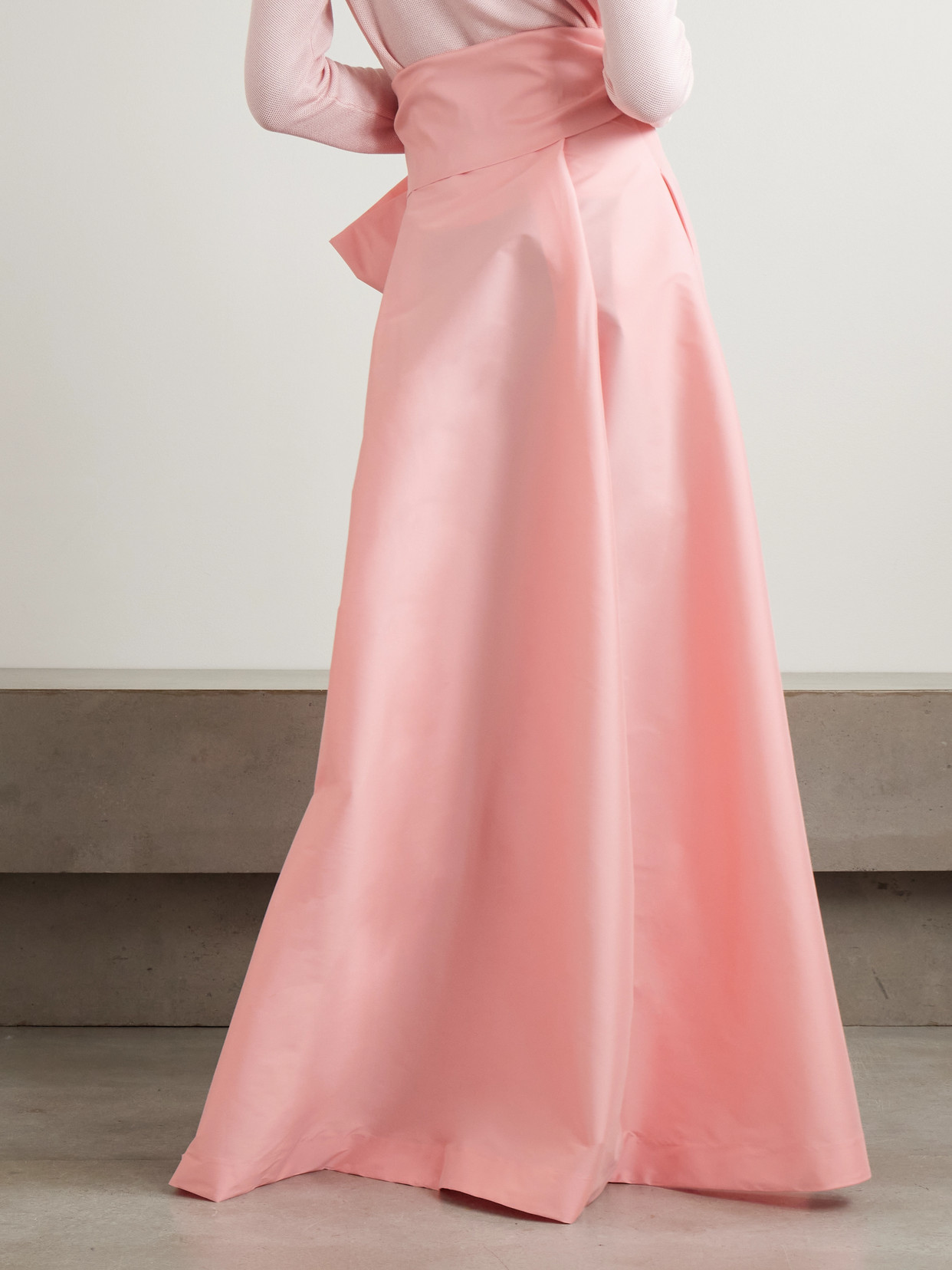 BERNADETTE BEATRICE BELTED TAFFETA MAXI SKIRT
