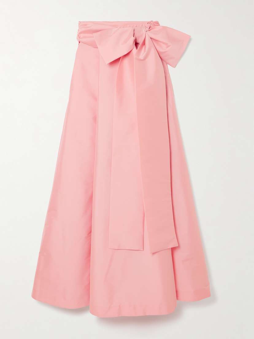 BERNADETTE Beatrice Belted Taffeta Maxi Skirt