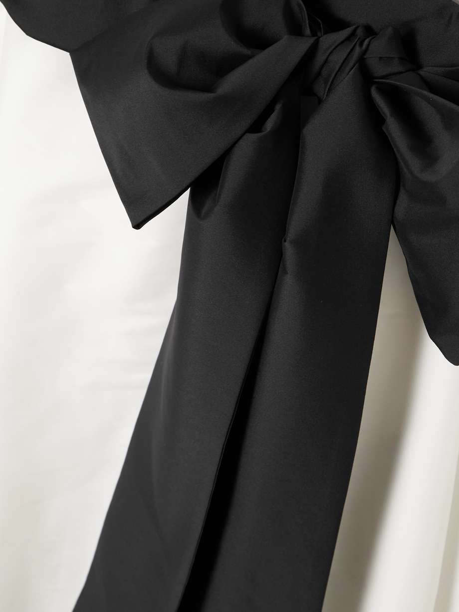 bailey two-tone bow-embellished taffeta midi dress